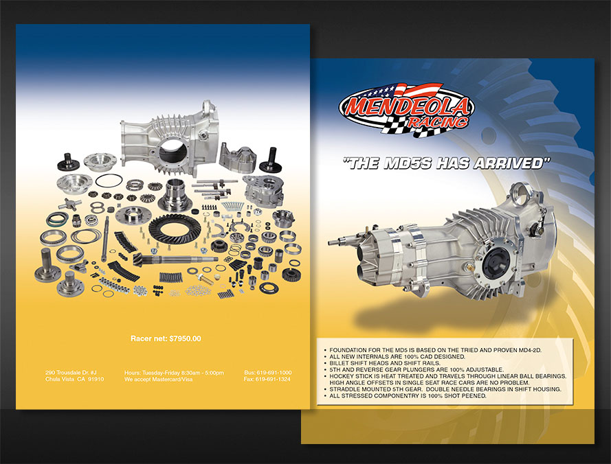 print brochure design for automotive parts products